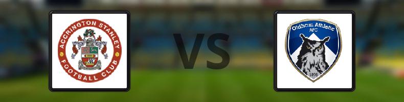 Accrington Stanley - Oldham odds, speltips, resultat i League Two