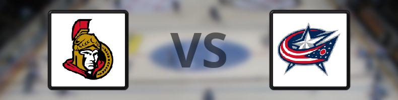 Ottawa Senators - Columbus Blue Jackets odds, speltips, resultat i NHL