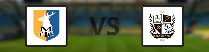 Mansfield - Port Vale odds, speltips, resultat i League One