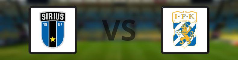 Sirius - IFK Göteborg odds, speltips, resultat i Allsvenskan