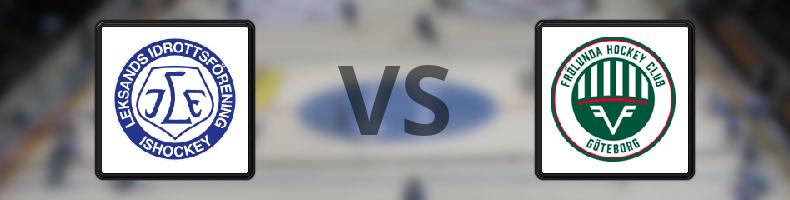 Leksand - Frölunda odds, speltips, resultat i SHL
