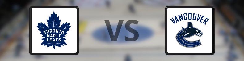 Toronto Maple Leafs - Vancouver Canucks odds, speltips, resultat i NHL