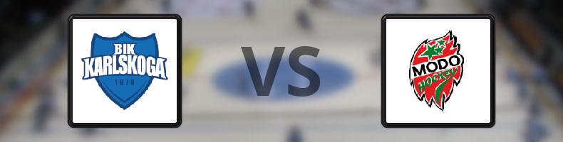 BIK Karlskoga - MODO odds, speltips, resultat i HockeyAllsvenskan
