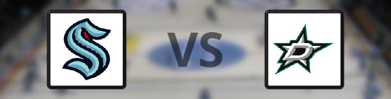 Seattle Kraken - Dallas Stars odds, speltips, resultat i NHL