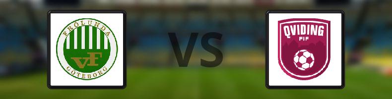 Västra Frölunda IF - Qviding FIF odds, speltips, resultat i Division 2