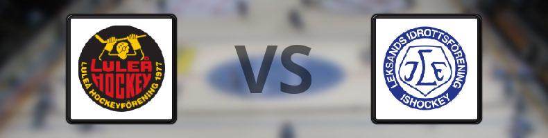 Luleå - Leksand odds, speltips, resultat i SHL