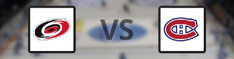 Carolina Hurricanes - Montreal Canadiens odds, speltips, resultat i NHL
