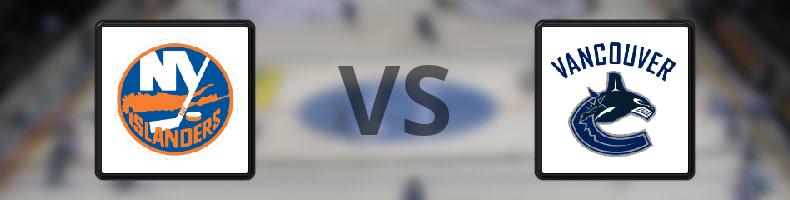 New York Islanders - Vancouver Canucks odds, speltips, resultat i NHL