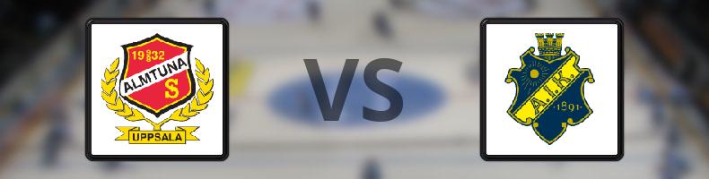 Almtuna - AIK odds, speltips, resultat i HockeyAllsvenskan