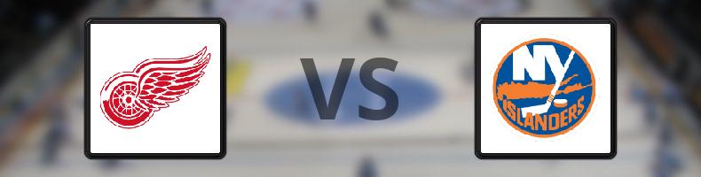Detroit Red Wings - New York Islanders odds, speltips, resultat i NHL
