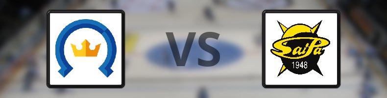 Kiekko-Espoo - SaiPa odds, speltips, resultat i SM-liiga