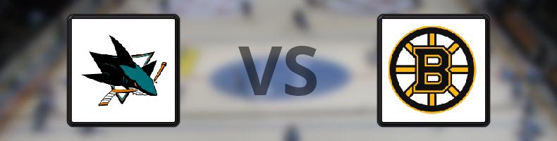 San José Sharks - Boston Bruins odds, speltips, resultat i NHL