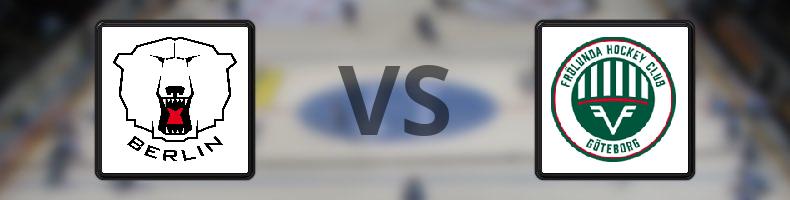 Eisbären Berlin - Frölunda odds, speltips, resultat i CHL