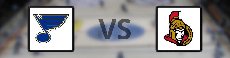 St Louis Blues - Ottawa Senators odds, speltips, resultat i NHL