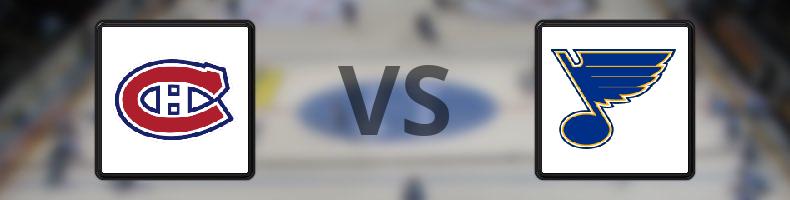 Montreal Canadiens - St Louis Blues odds, speltips, resultat i NHL