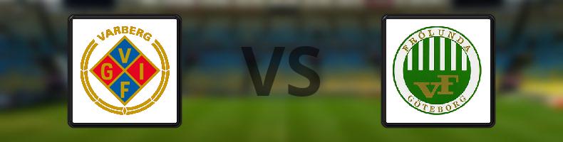 Varbergs GIF - Västra Frölunda IF odds, speltips, resultat i Division 2