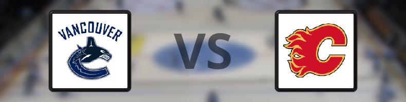 Vancouver Canucks - Calgary Flames odds, speltips, resultat i NHL