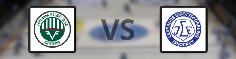 Frölunda - Leksand odds, speltips, resultat i SHL