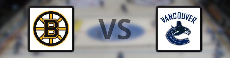 Boston Bruins - Vancouver Canucks odds, speltips, resultat i NHL