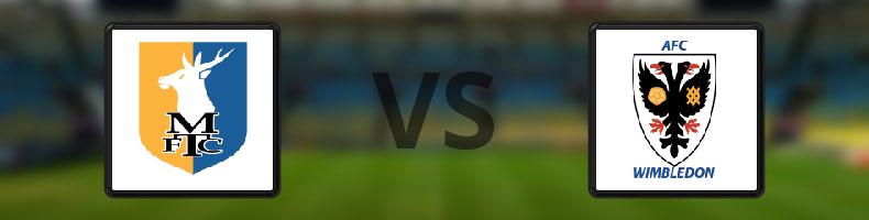 Mansfield - AFC Wimbledon odds, speltips, resultat i League One