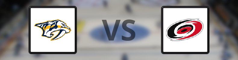 Nashville Predators - Carolina Hurricanes odds, speltips, resultat i NHL