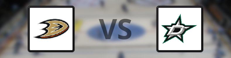 Anaheim Ducks - Dallas Stars odds, speltips, resultat i NHL