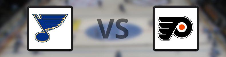 St Louis Blues - Philadelphia Flyers odds, speltips, resultat i NHL