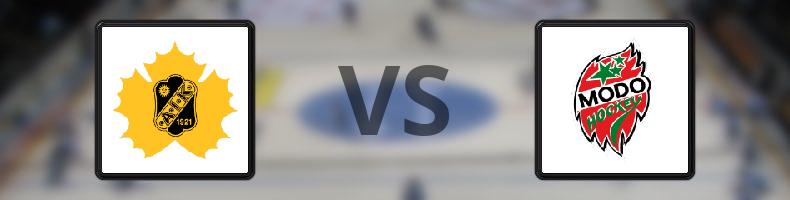 Skellefteå - MODO odds, speltips, resultat i SHL