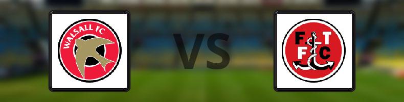 Walsall - Fleetwood Town odds, speltips, resultat i League Two