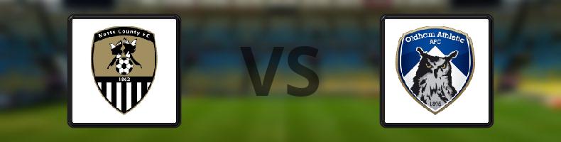 Notts County - Oldham odds, speltips, resultat i League Two
