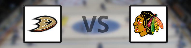 Anaheim Ducks - Chicago Blackhawks odds, speltips, resultat i NHL