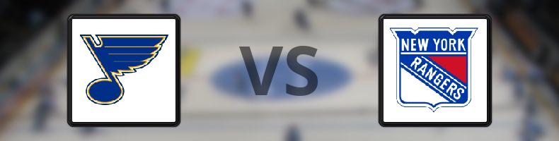 St Louis Blues - New York Rangers odds, speltips, resultat i NHL