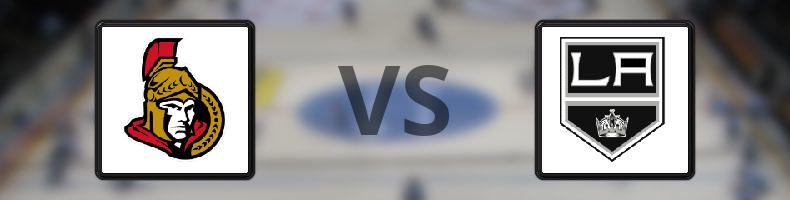 Ottawa Senators - Los Angeles Kings odds, speltips, resultat i NHL