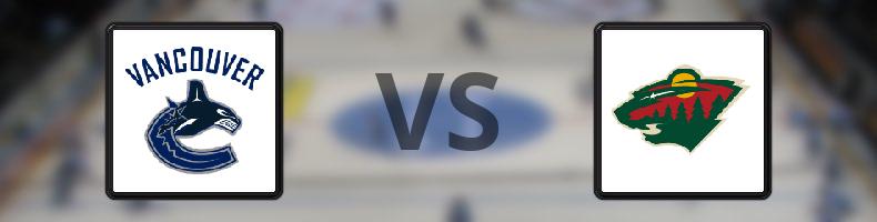 Vancouver Canucks - Minnesota Wild odds, speltips, resultat i NHL