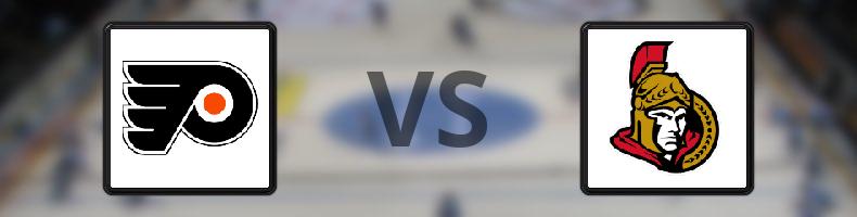 Philadelphia Flyers - Ottawa Senators odds, speltips, resultat i NHL