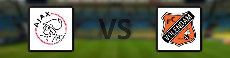 Ajax - Volendam odds, speltips, resultat i Eredivisie
