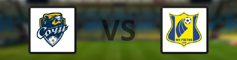 PFC Sotji - Rostov odds, speltips, resultat i Ryska Premier League