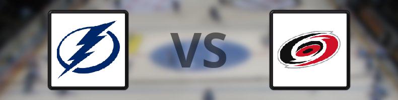 Tampa Bay Lightning - Carolina Hurricanes odds, speltips, resultat i NHL