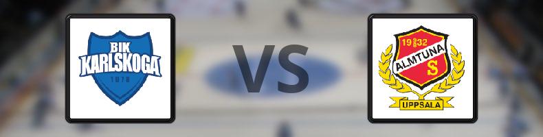 BIK Karlskoga - Almtuna odds, speltips, resultat i HockeyAllsvenskan