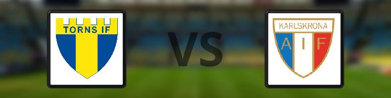 Torns IF - FK Karlskrona odds, speltips, resultat i Division 2