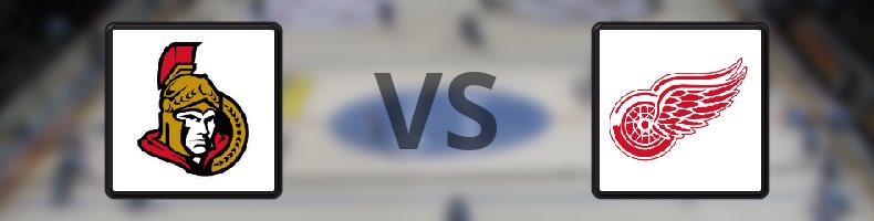 Ottawa Senators - Detroit Red Wings odds, speltips, resultat i NHL