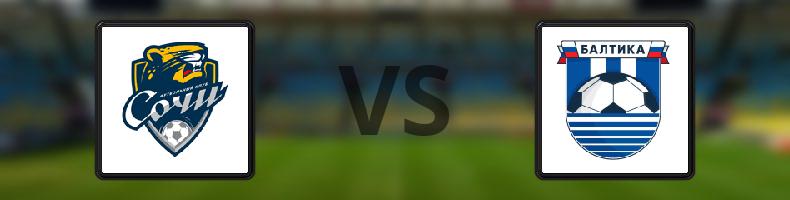 PFC Sotji - Baltika odds, speltips, resultat i Ryska Premier League