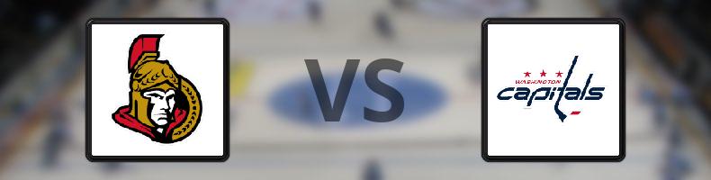 Ottawa Senators - Washington Capitals odds, speltips, resultat i NHL
