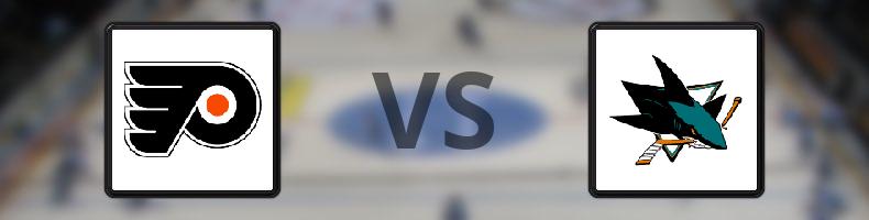 Philadelphia Flyers - San José Sharks odds, speltips, resultat i NHL