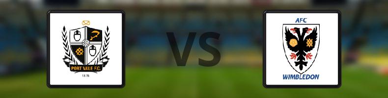 Port Vale - AFC Wimbledon odds, speltips, resultat i League One