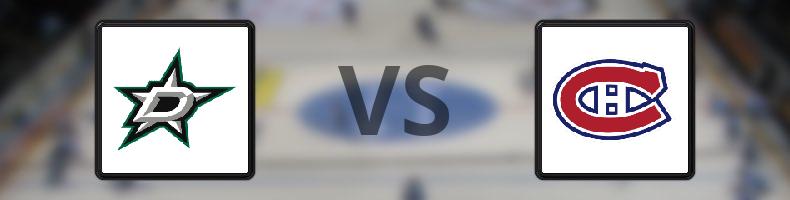 Dallas Stars - Montreal Canadiens odds, speltips, resultat i NHL