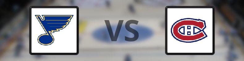 St Louis Blues - Montreal Canadiens odds, speltips, resultat i NHL