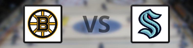 Boston Bruins - Seattle Kraken odds, speltips, resultat i NHL