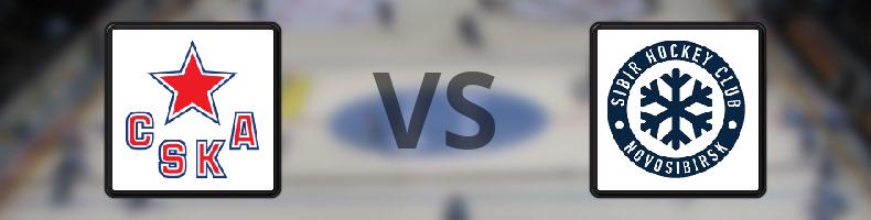 CSKA Moskva - Sibir Novosibirsk odds, speltips, resultat i KHL