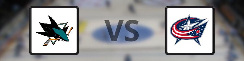San José Sharks - Columbus Blue Jackets odds, speltips, resultat i NHL